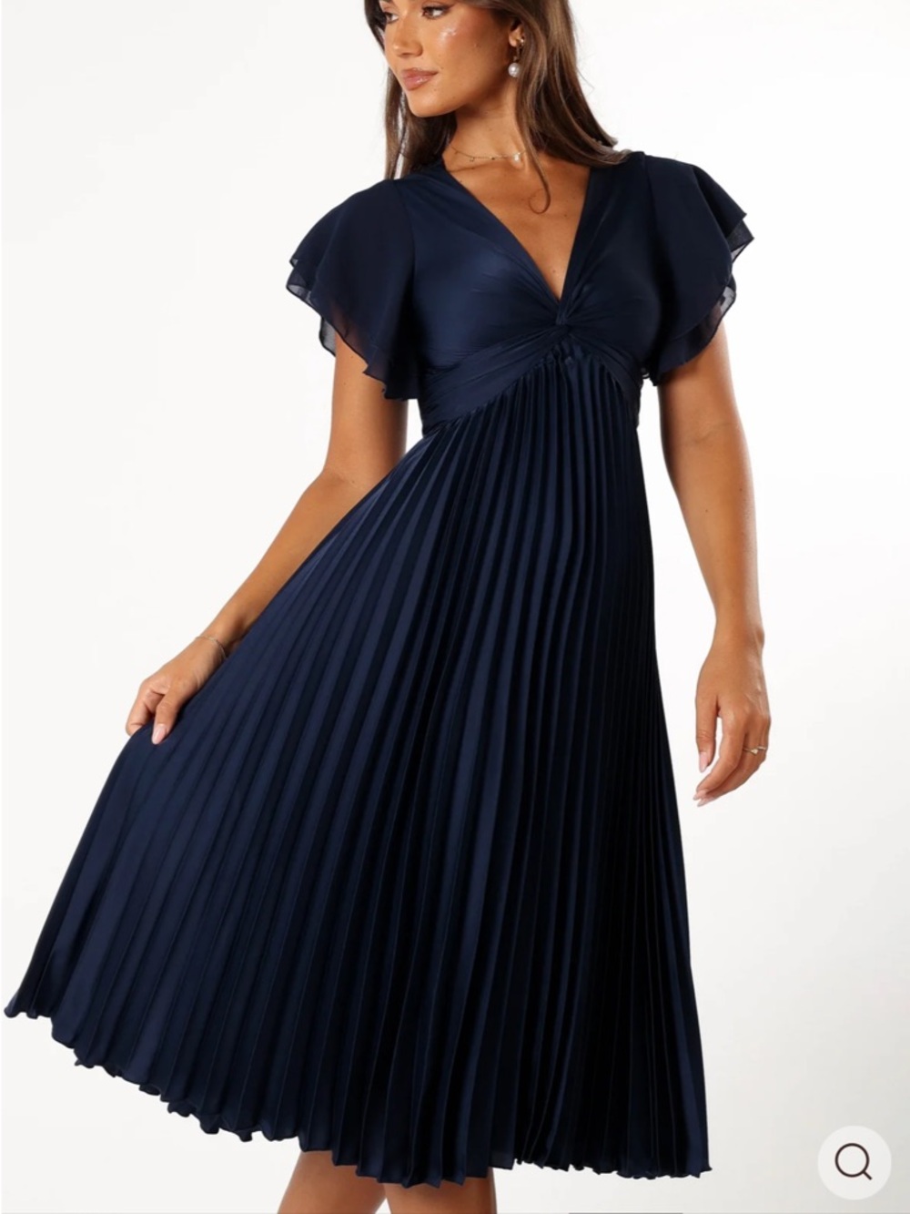 Petal & Pup Nova Flutter Sleeve Midi Dress
Navy medium - Picture 9 of 10
